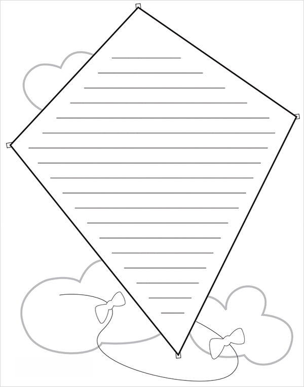 Paper Kite coloring #16, Download drawings