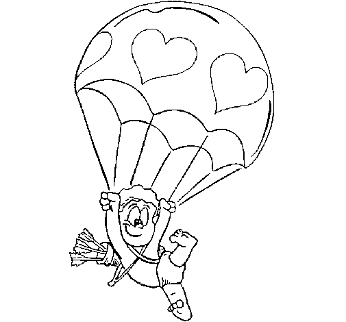 Parachute coloring #4, Download drawings