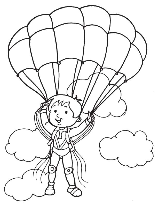 Parachute coloring #11, Download drawings