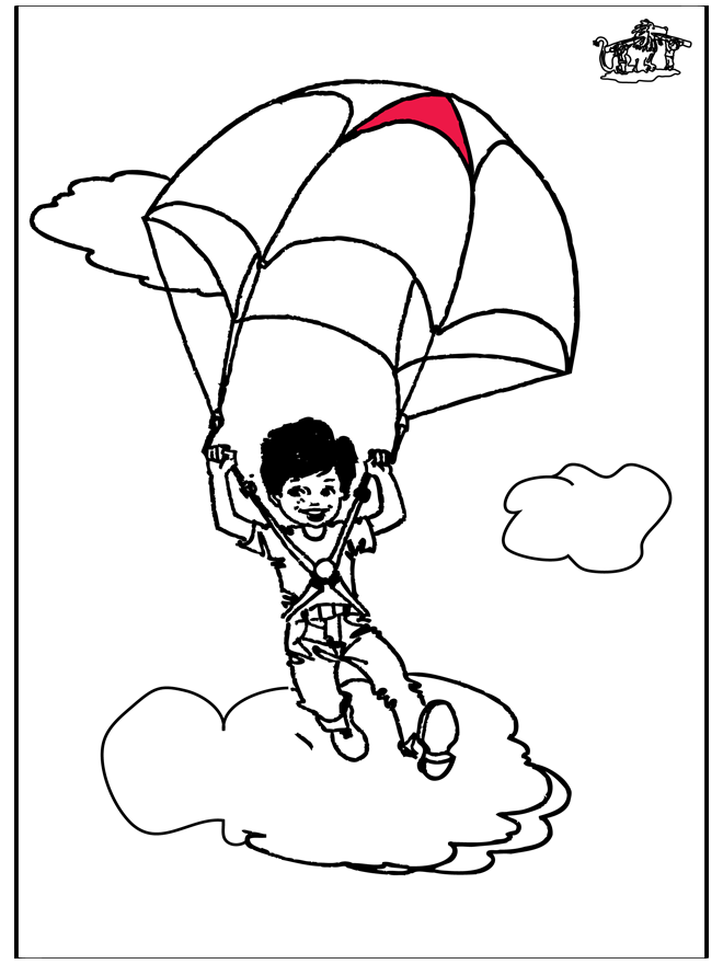 Parachute coloring #7, Download drawings