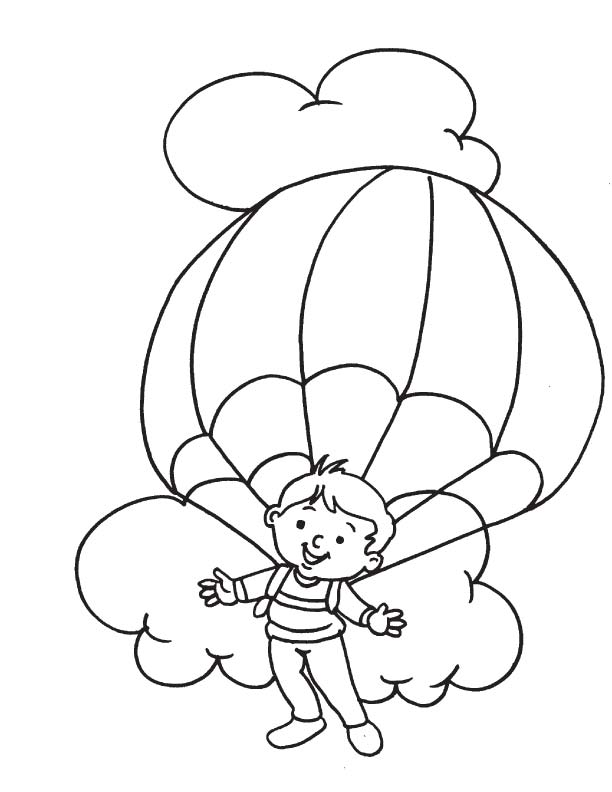 Parachute coloring #15, Download drawings