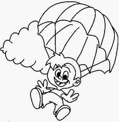 Parachute coloring #14, Download drawings