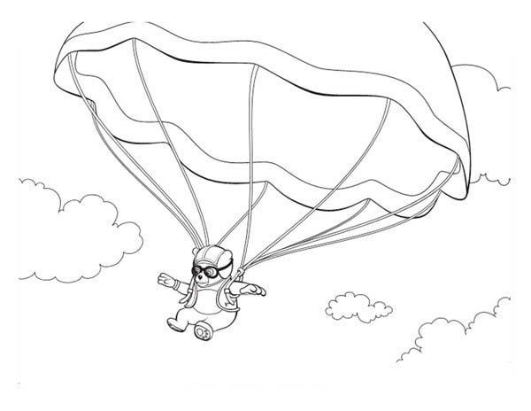 Parachute coloring #5, Download drawings
