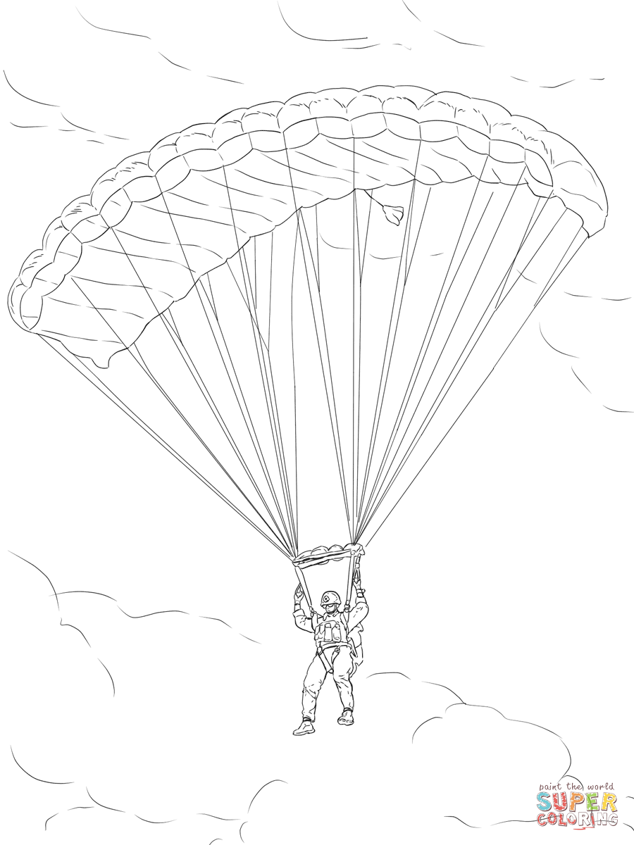 Parachute coloring #13, Download drawings