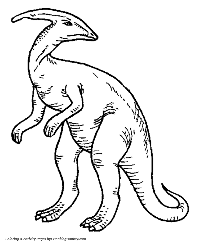 Parasaurolophus coloring #19, Download drawings