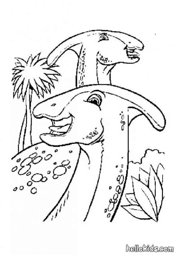 Parasaurolophus coloring #4, Download drawings