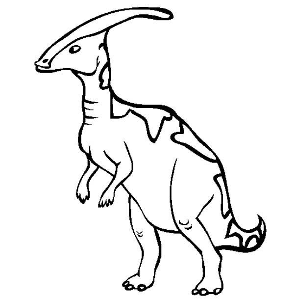 Parasaurolophus coloring #7, Download drawings