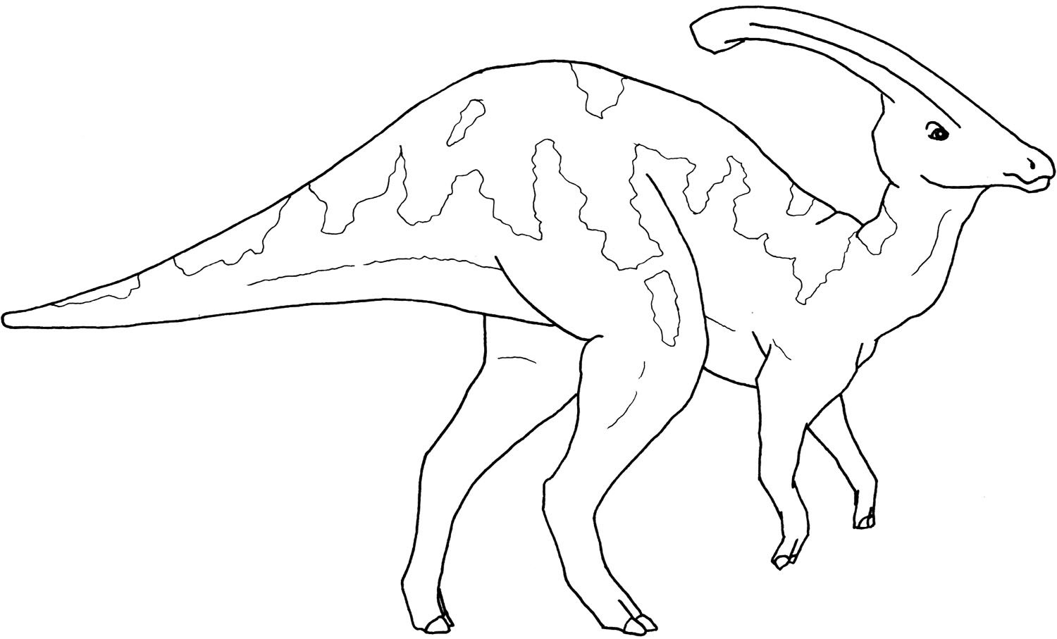 Parasaurolophus coloring #16, Download drawings