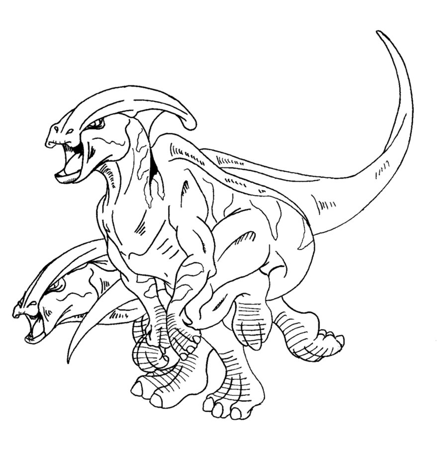Parasaurolophus coloring #9, Download drawings