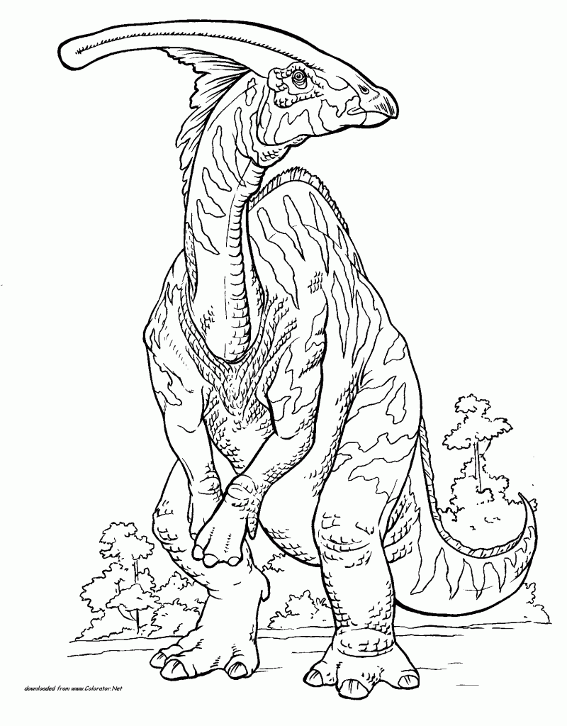 Parasaurolophus coloring #18, Download drawings