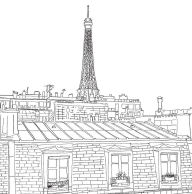 Paris coloring #14, Download drawings