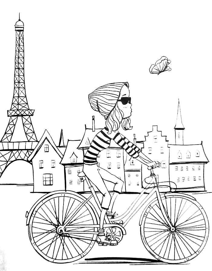 Paris coloring #11, Download drawings
