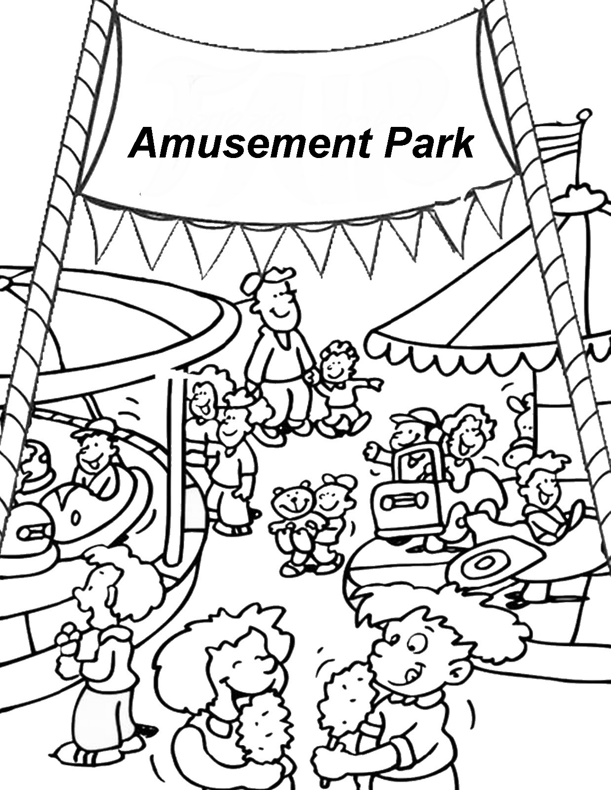 Park coloring #16, Download drawings