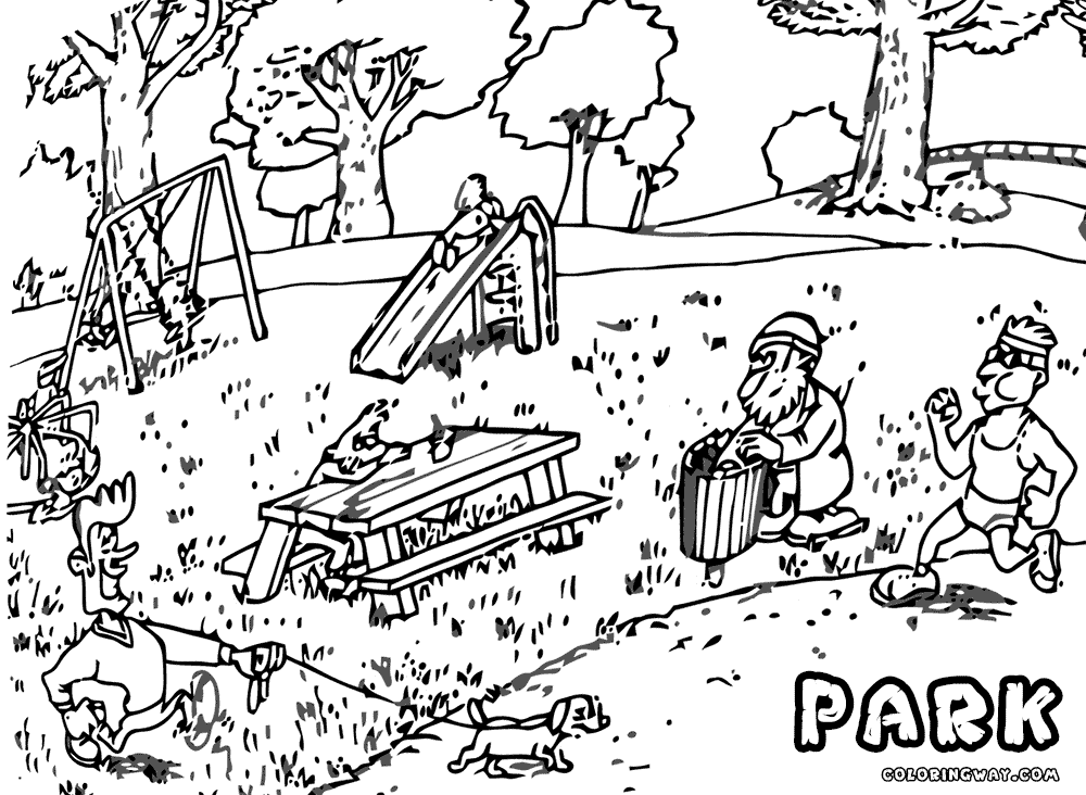 Park coloring #20, Download drawings