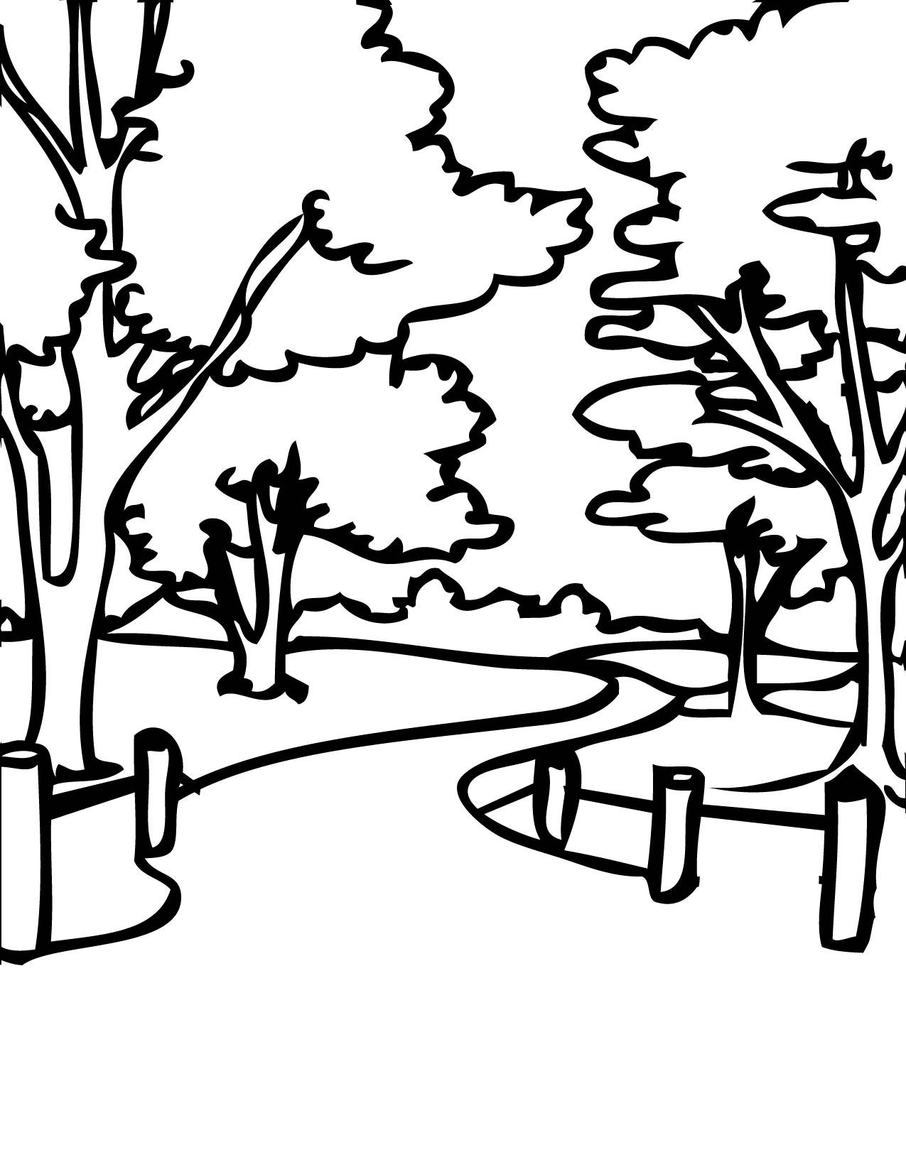 Park coloring #2, Download drawings