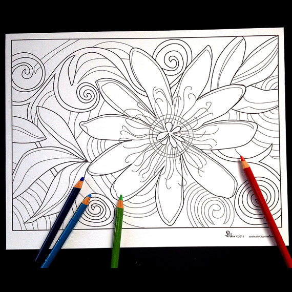Passion Flower coloring #6, Download drawings