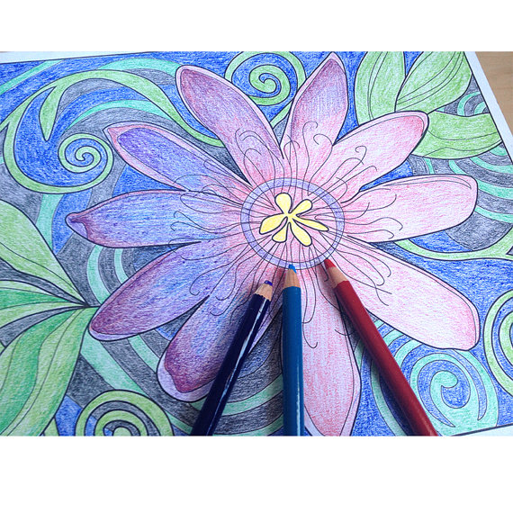 Passion Flower coloring #14, Download drawings