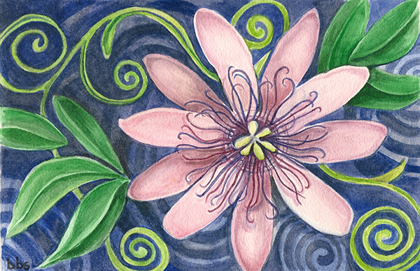 Passion Flower coloring #5, Download drawings