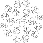 Paw Prints coloring #9, Download drawings