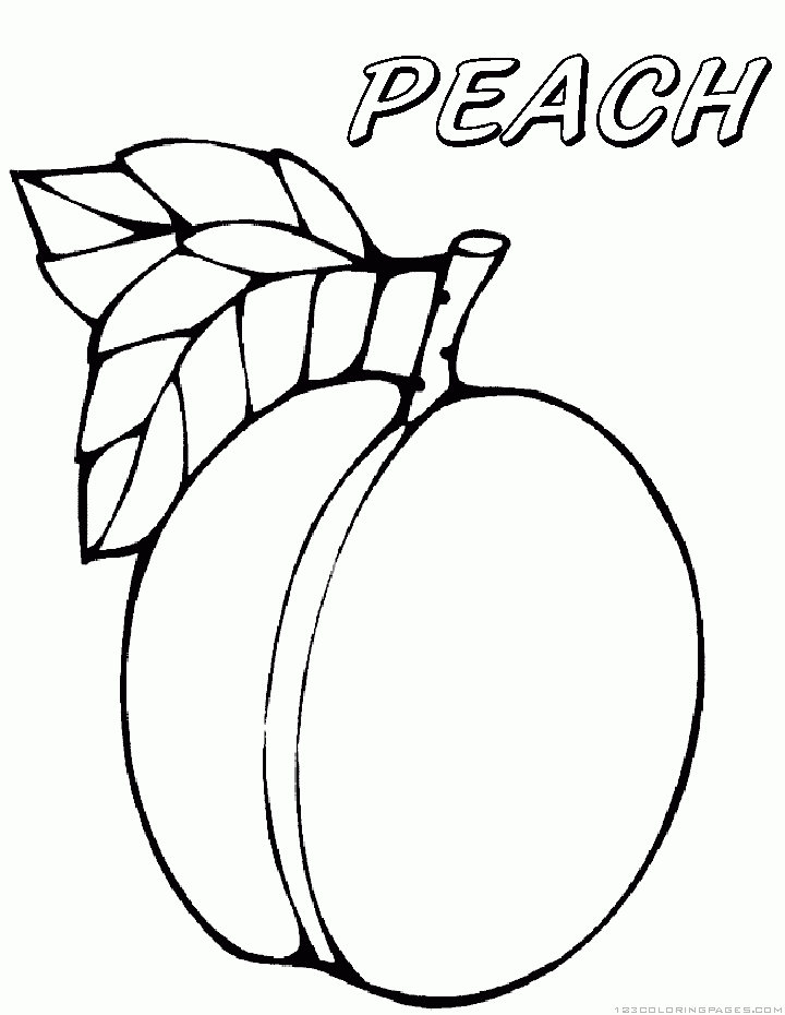 Peach coloring #17, Download drawings