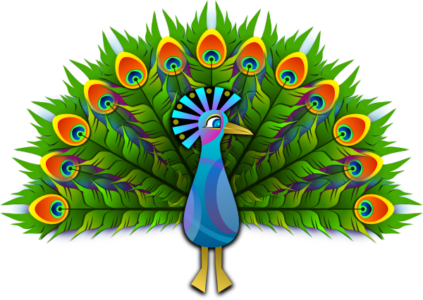 Peacock clipart #2, Download drawings