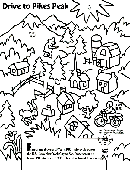 Pikes Peak coloring #17, Download drawings