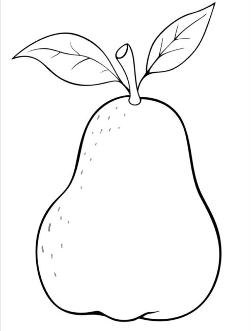 Pear coloring #4, Download drawings