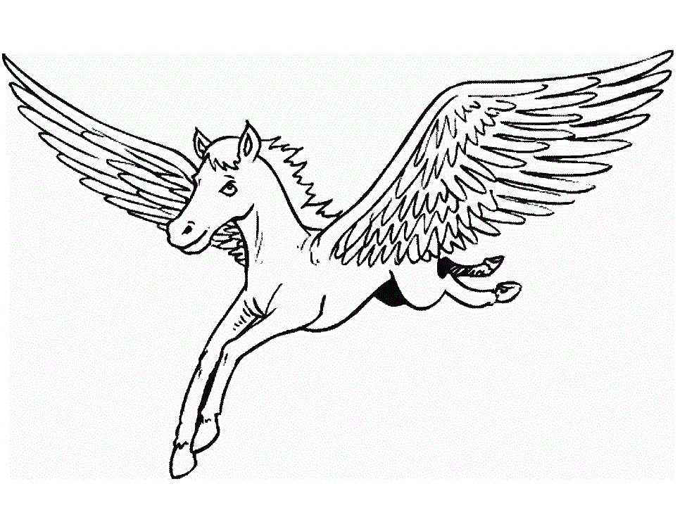 Pegasus coloring #14, Download drawings