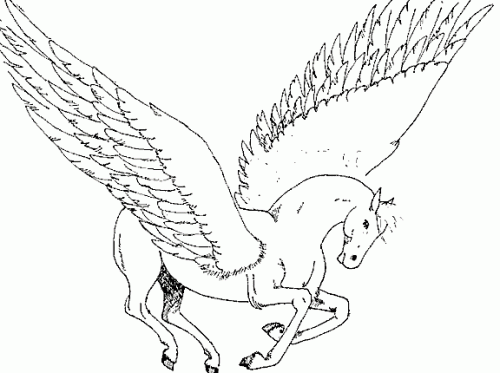Pegasus coloring #12, Download drawings