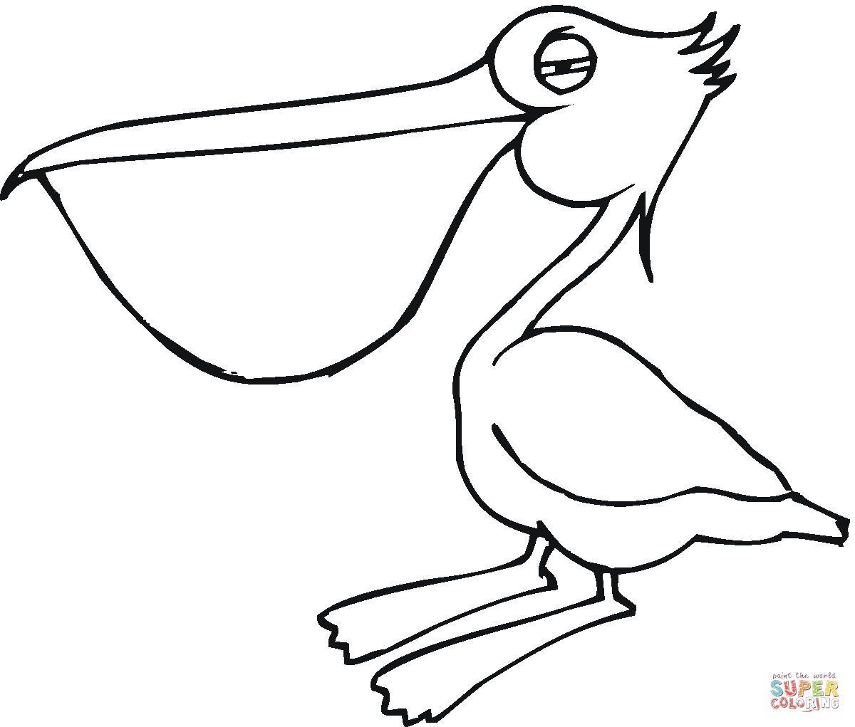 Pelican coloring #5, Download drawings