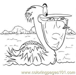 Pelican coloring #6, Download drawings