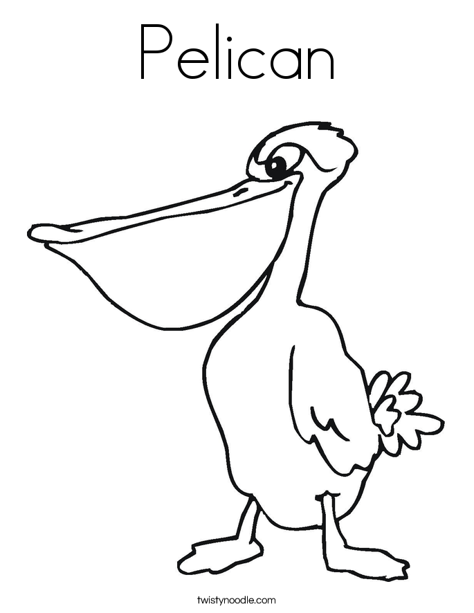 Pelican coloring #20, Download drawings