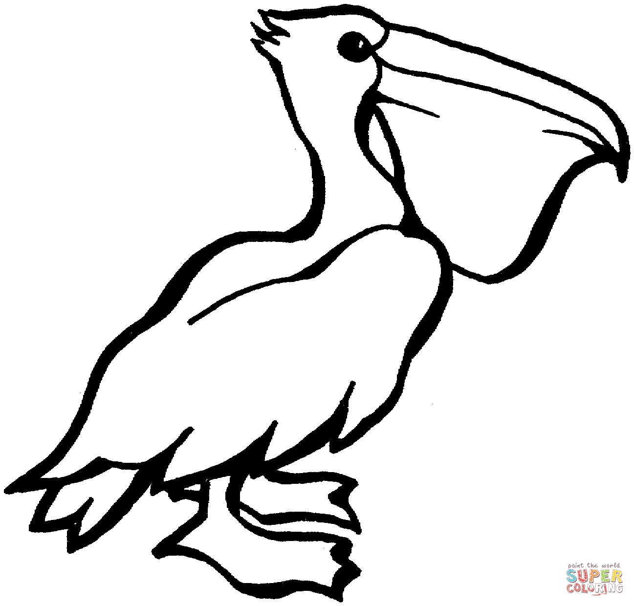 Pelican coloring #16, Download drawings