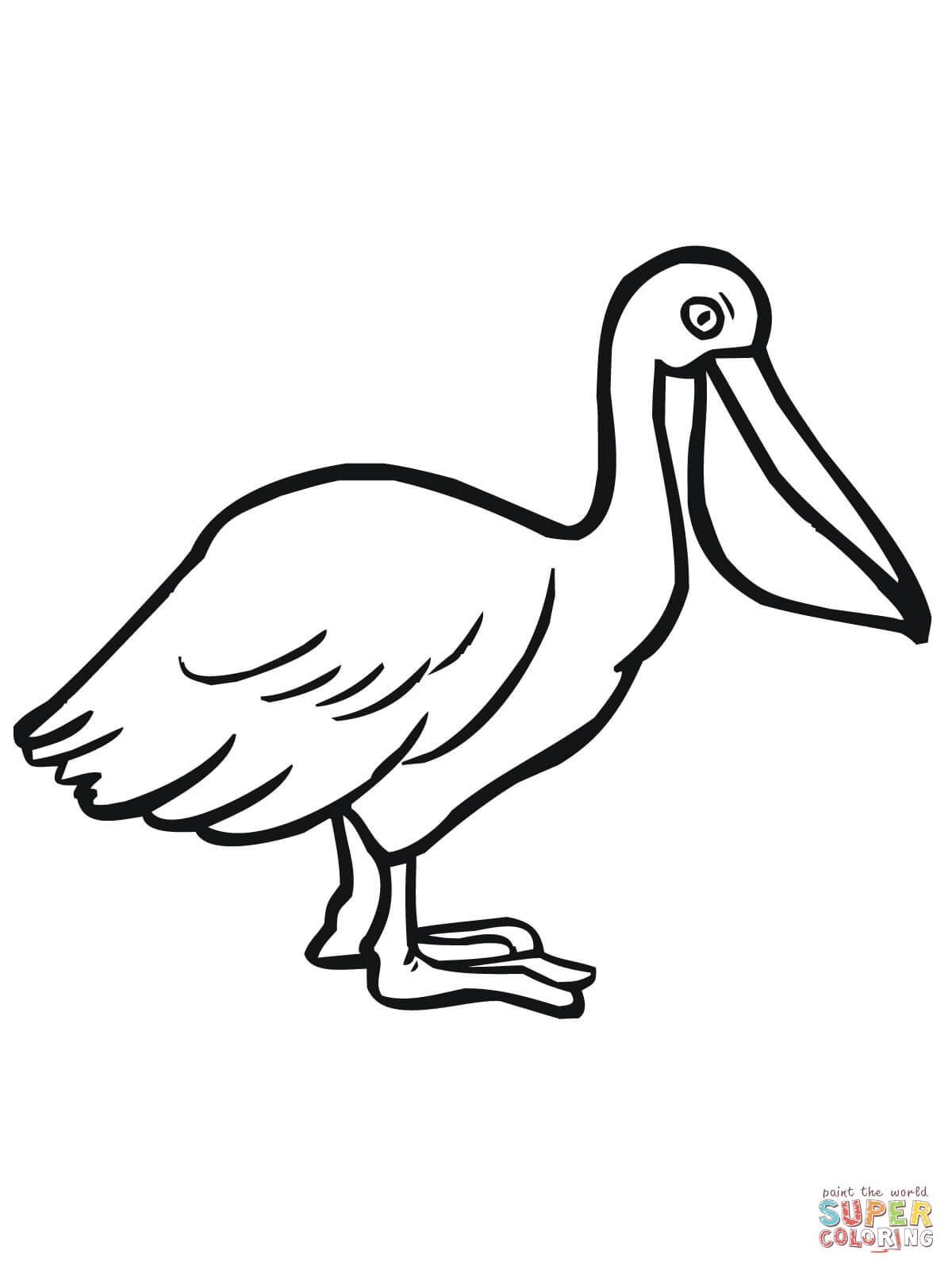 Pelican coloring #9, Download drawings