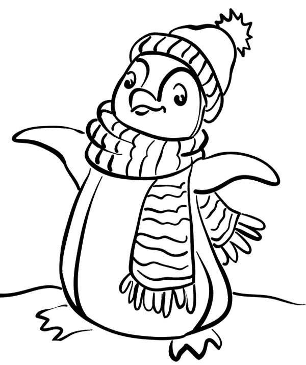 Penguin coloring #4, Download drawings