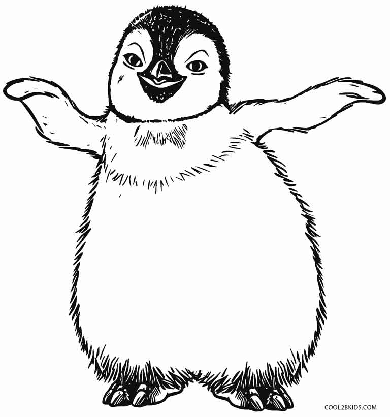 Penguin coloring #9, Download drawings