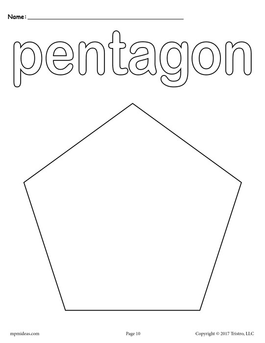 Pentagon coloring #11, Download drawings