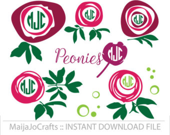 Peony svg #18, Download drawings