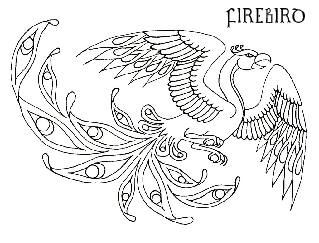 Phoenix coloring #10, Download drawings