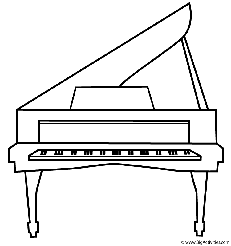 Piano coloring #14, Download drawings