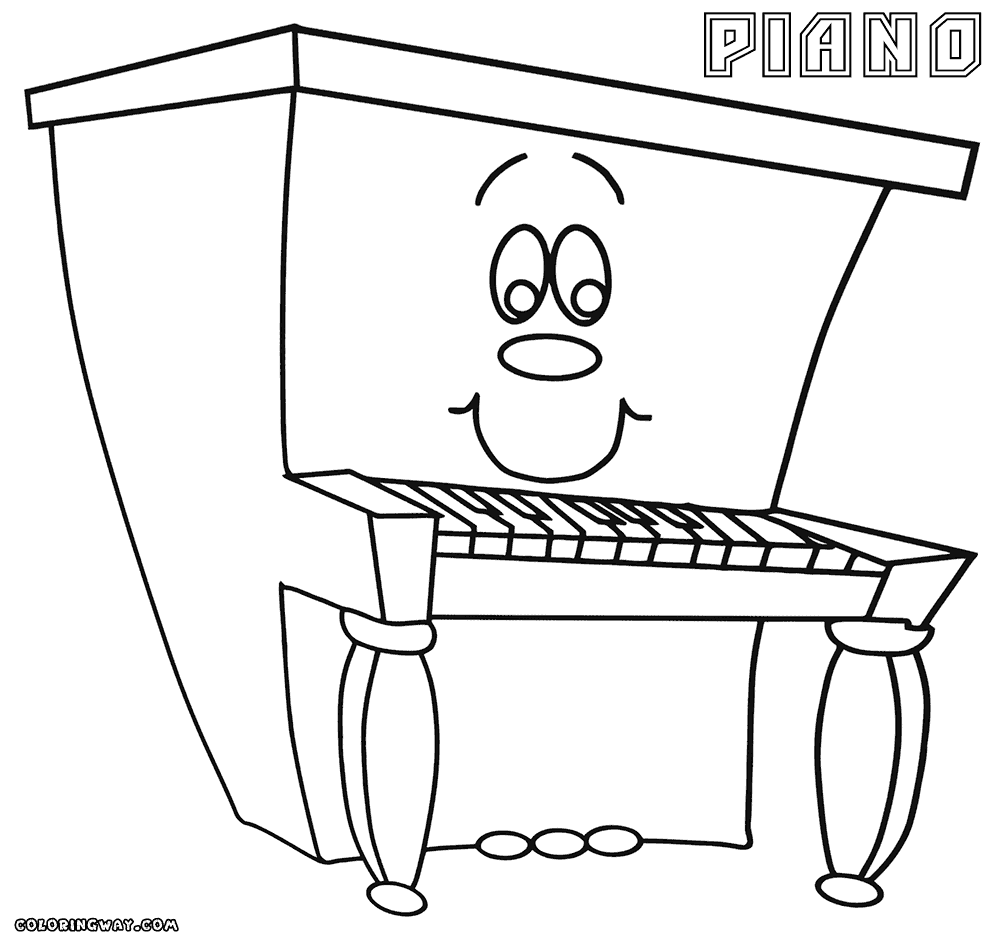 Piano coloring #2, Download drawings