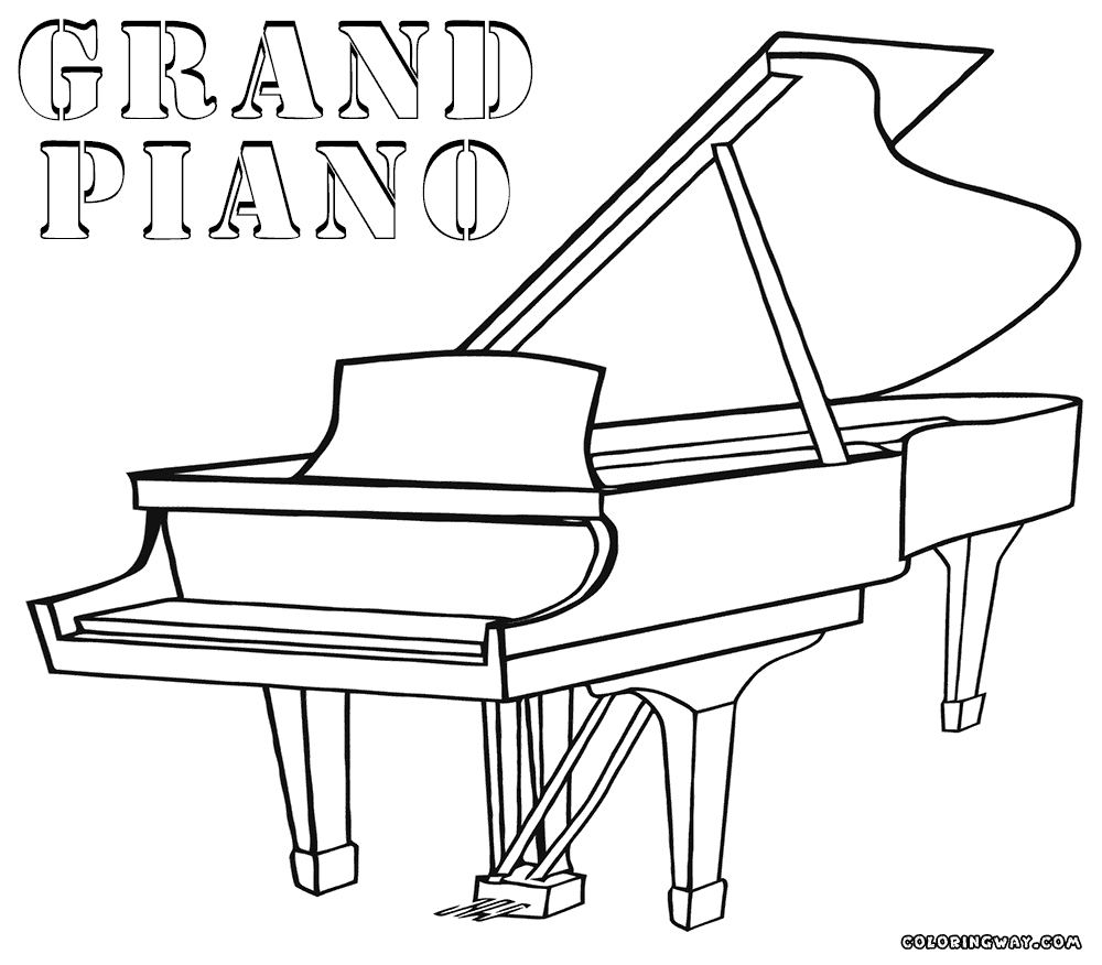 Piano coloring #7, Download drawings