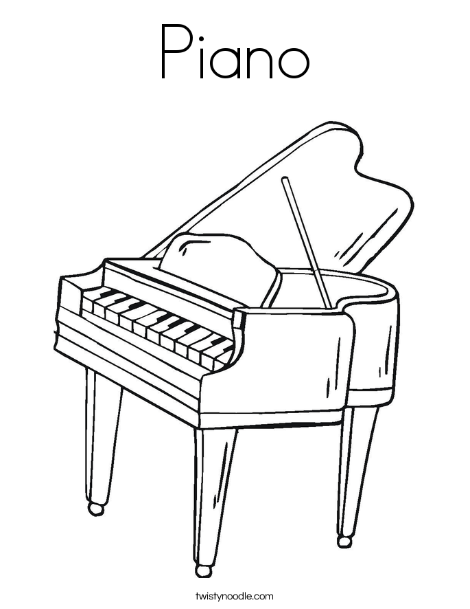 Piano coloring #20, Download drawings