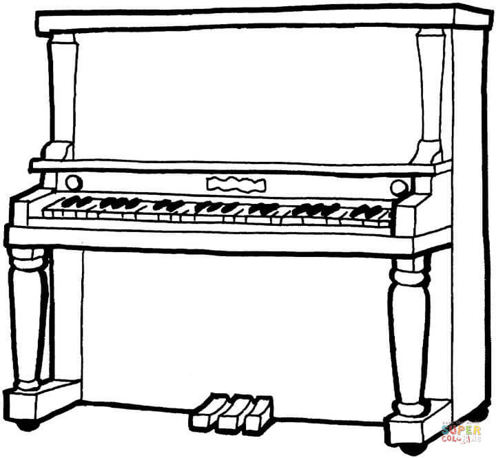 Piano coloring #16, Download drawings