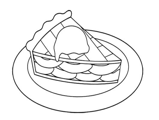 Pie coloring #12, Download drawings