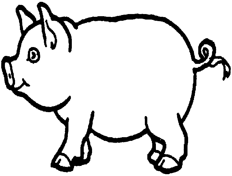 Pig coloring #9, Download drawings