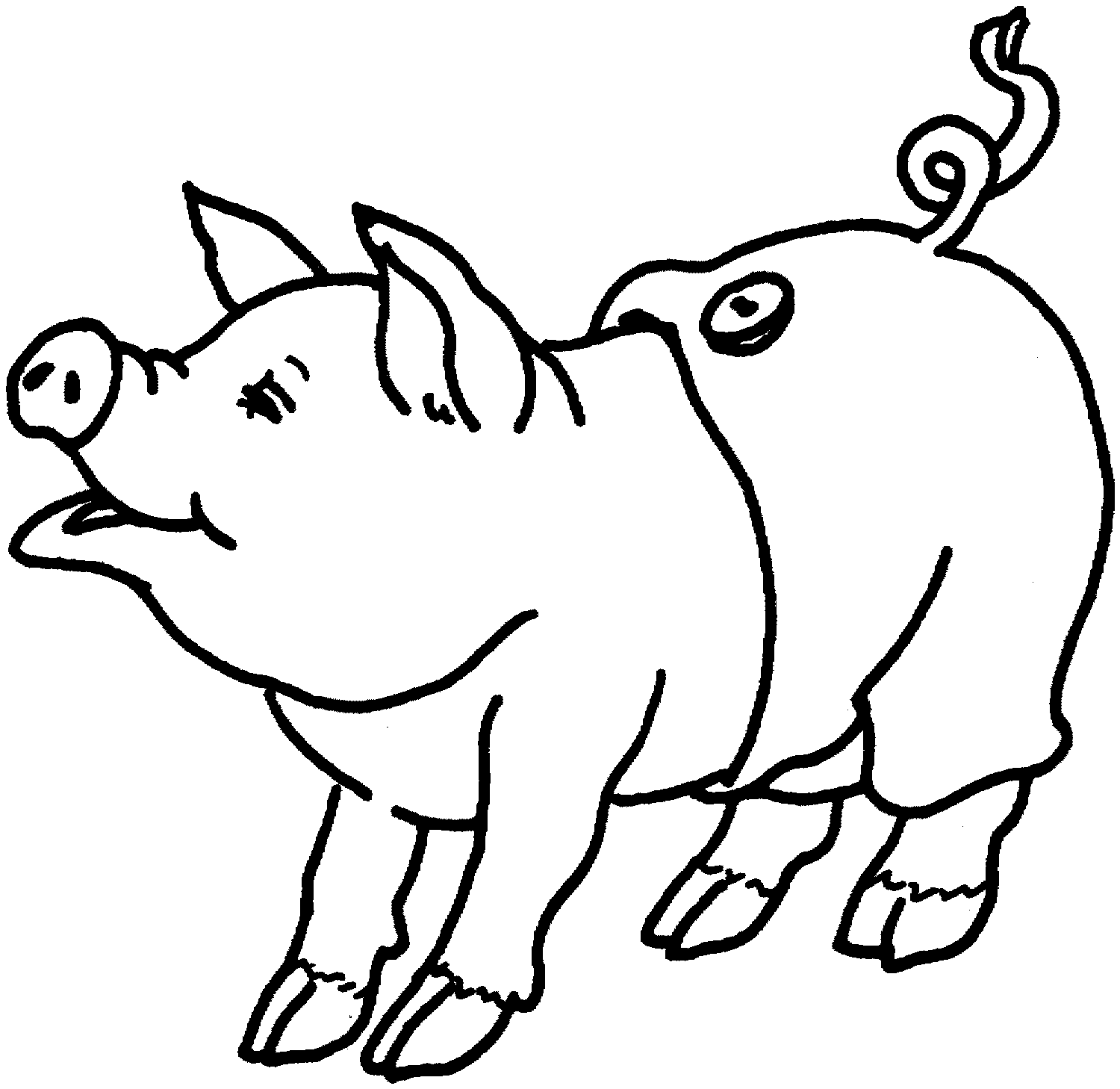 Pig coloring #14, Download drawings