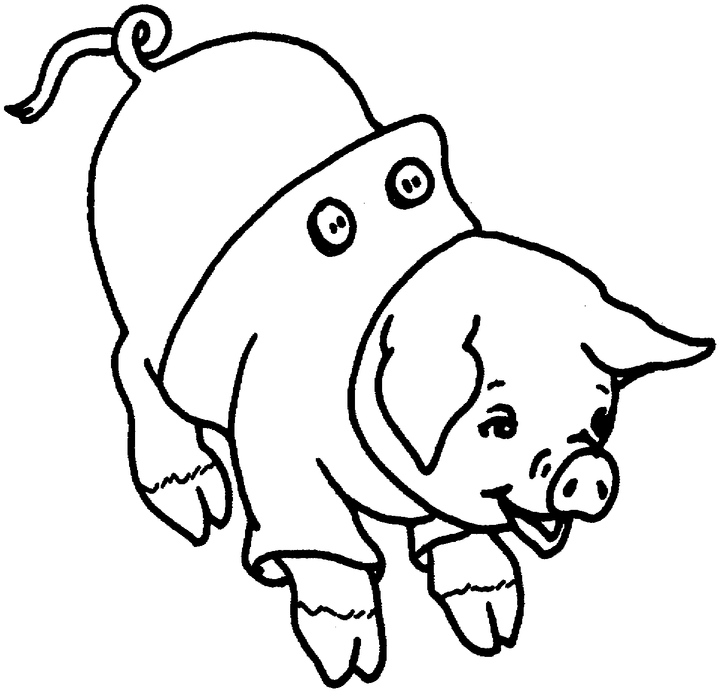 Pig coloring #8, Download drawings