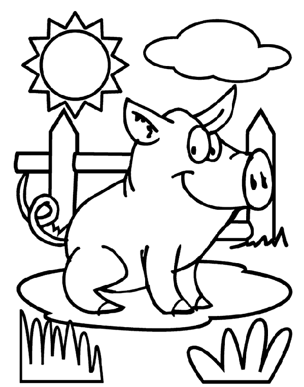Pig coloring #6, Download drawings