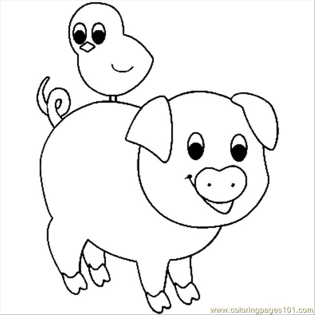 Pig coloring #1, Download drawings